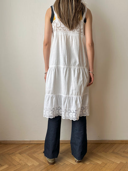 Antique cotton lace cami dress