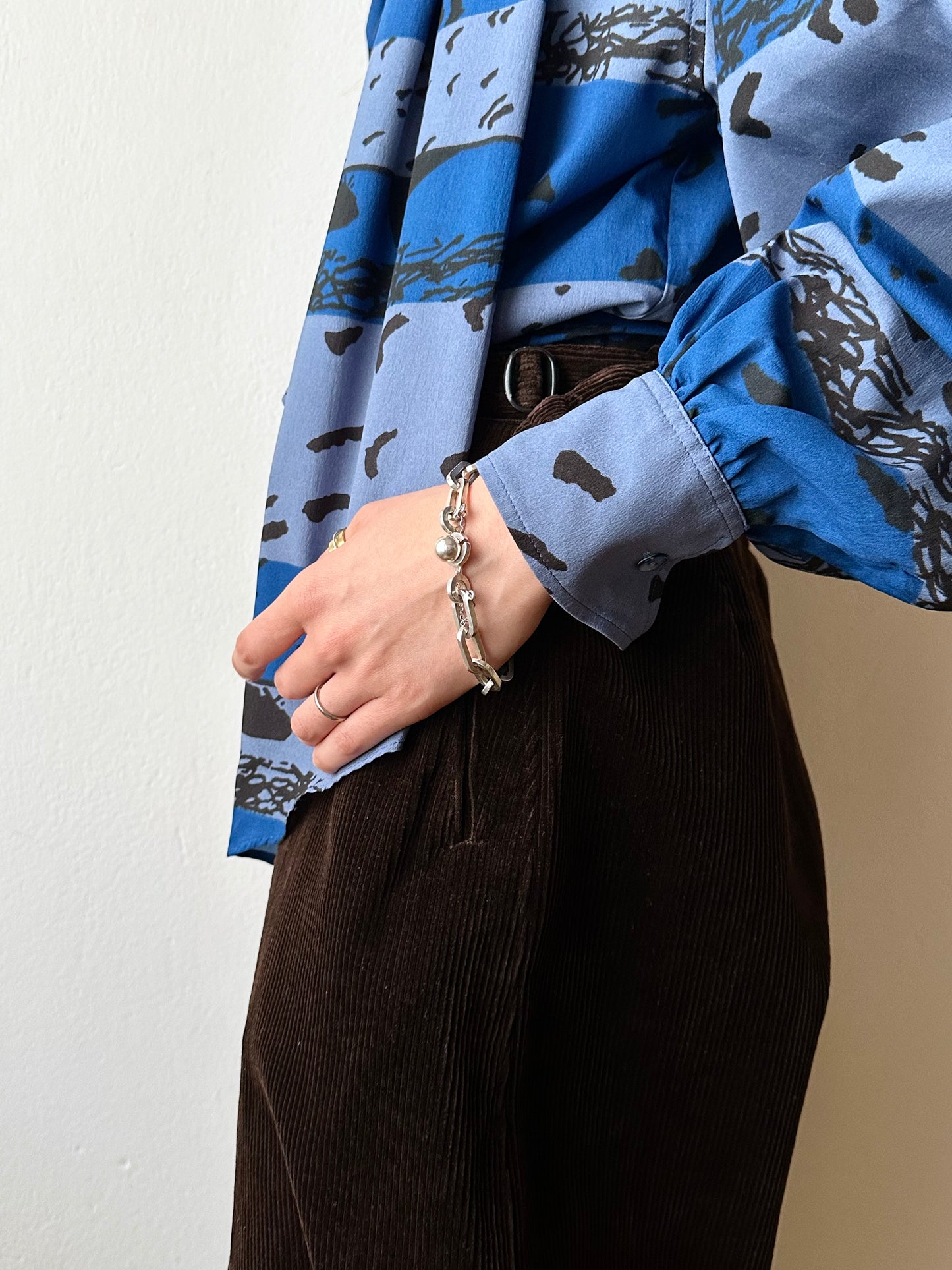 Gaëtan de Percin silver bracelet 60s vintage France Hermes crab 800 stamp sterling jewellery エルメス ジュエリー ヴィンテージ シルバーブレスレット シルバージュエリー 