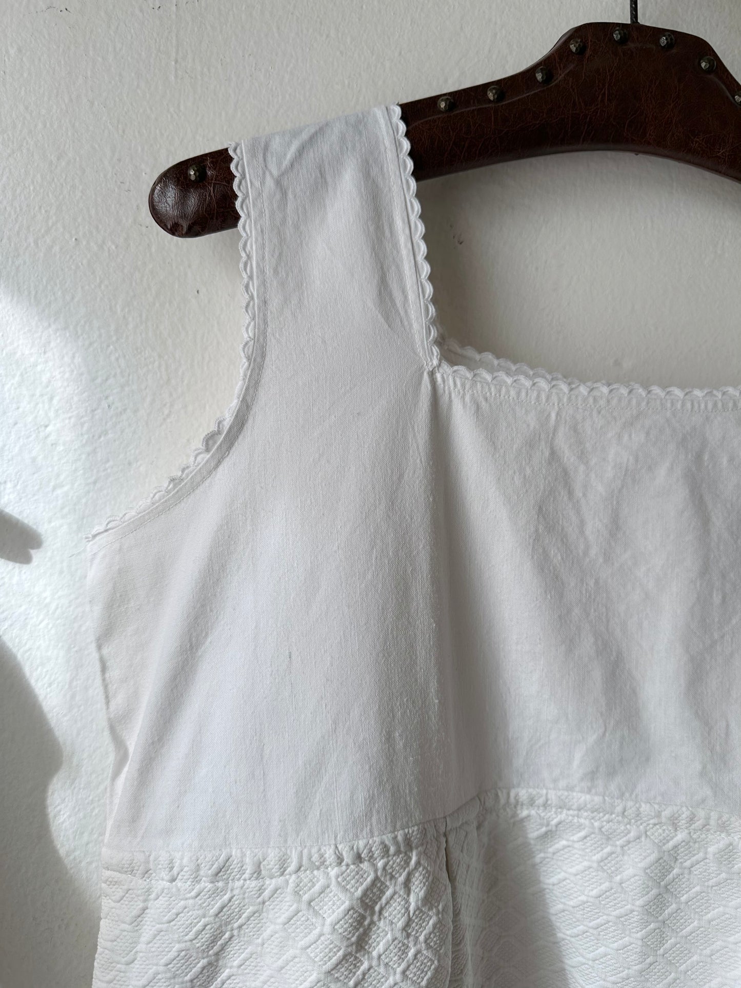 Edwardian cotton piqué matelassé chemise