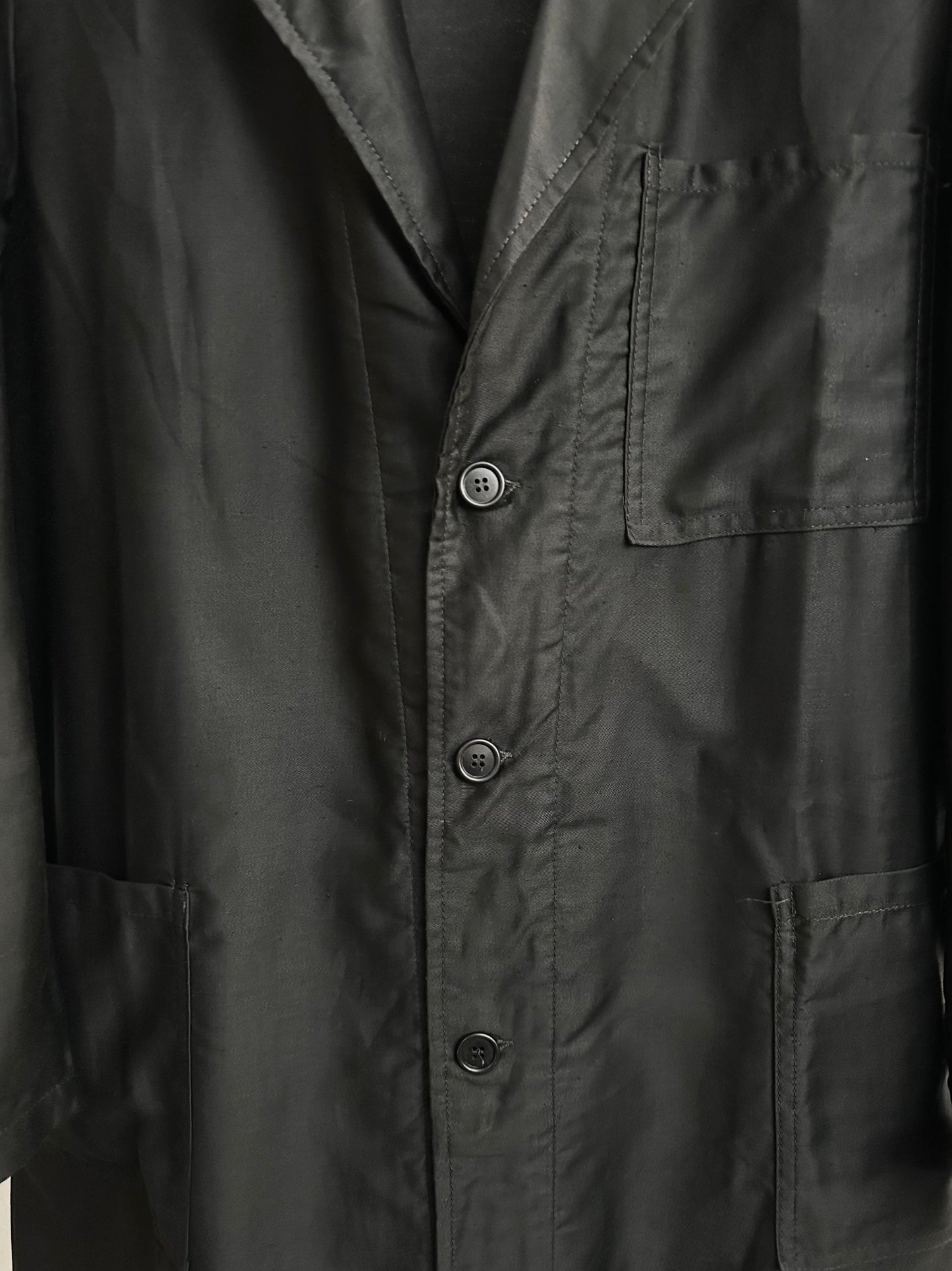 60s deadstock cotton satin work jacket