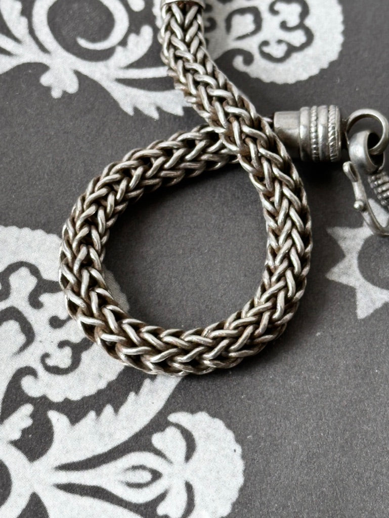 vintage Indian silver braid bracelet