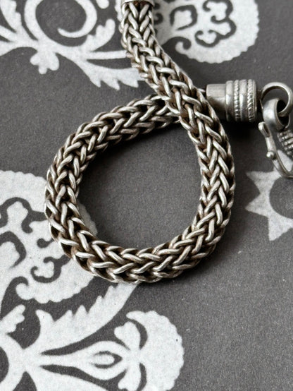 vintage Indian silver braid bracelet