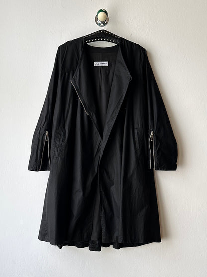 German black zip coat