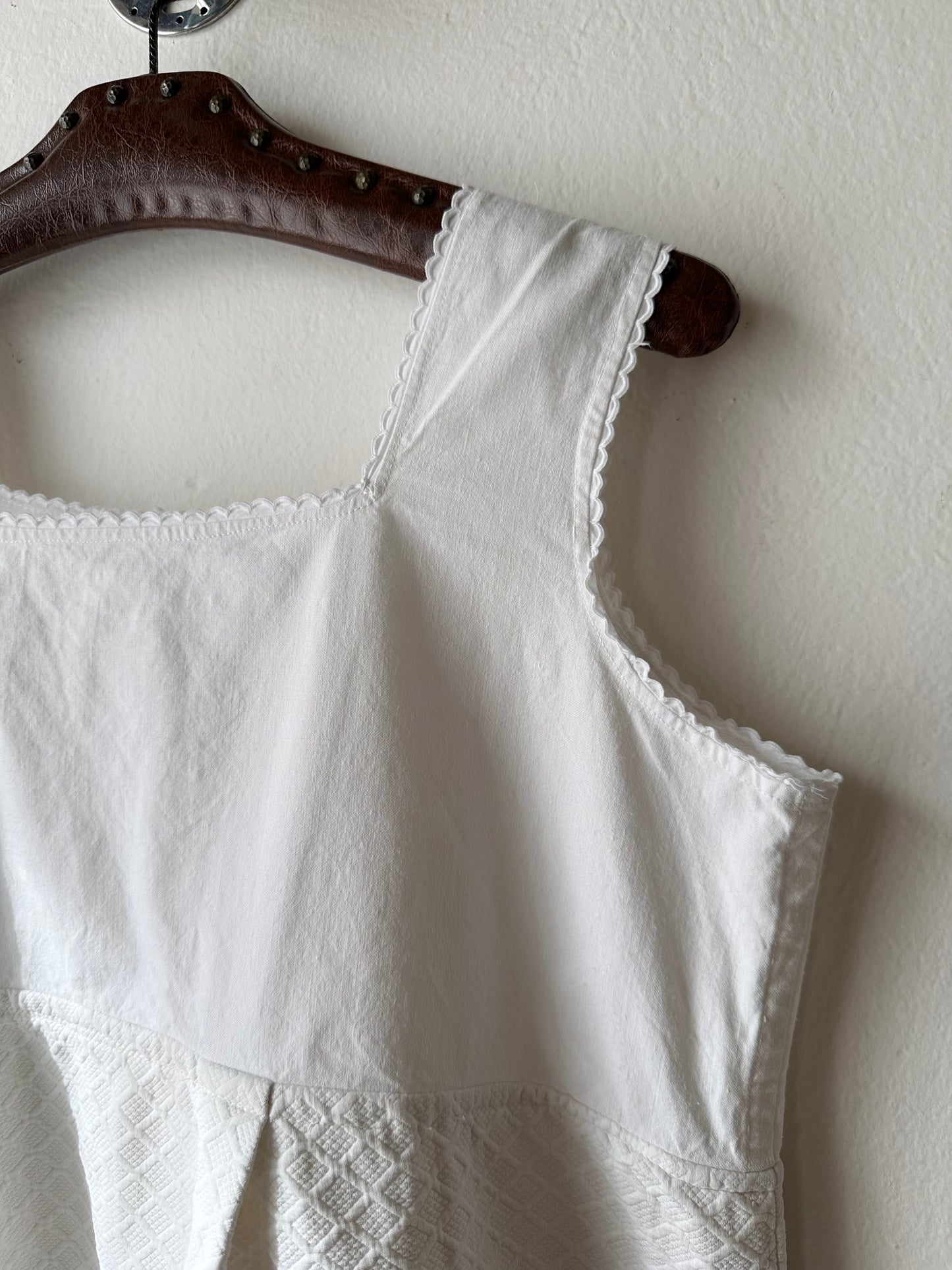 Edwardian cotton piqué matelassé chemise