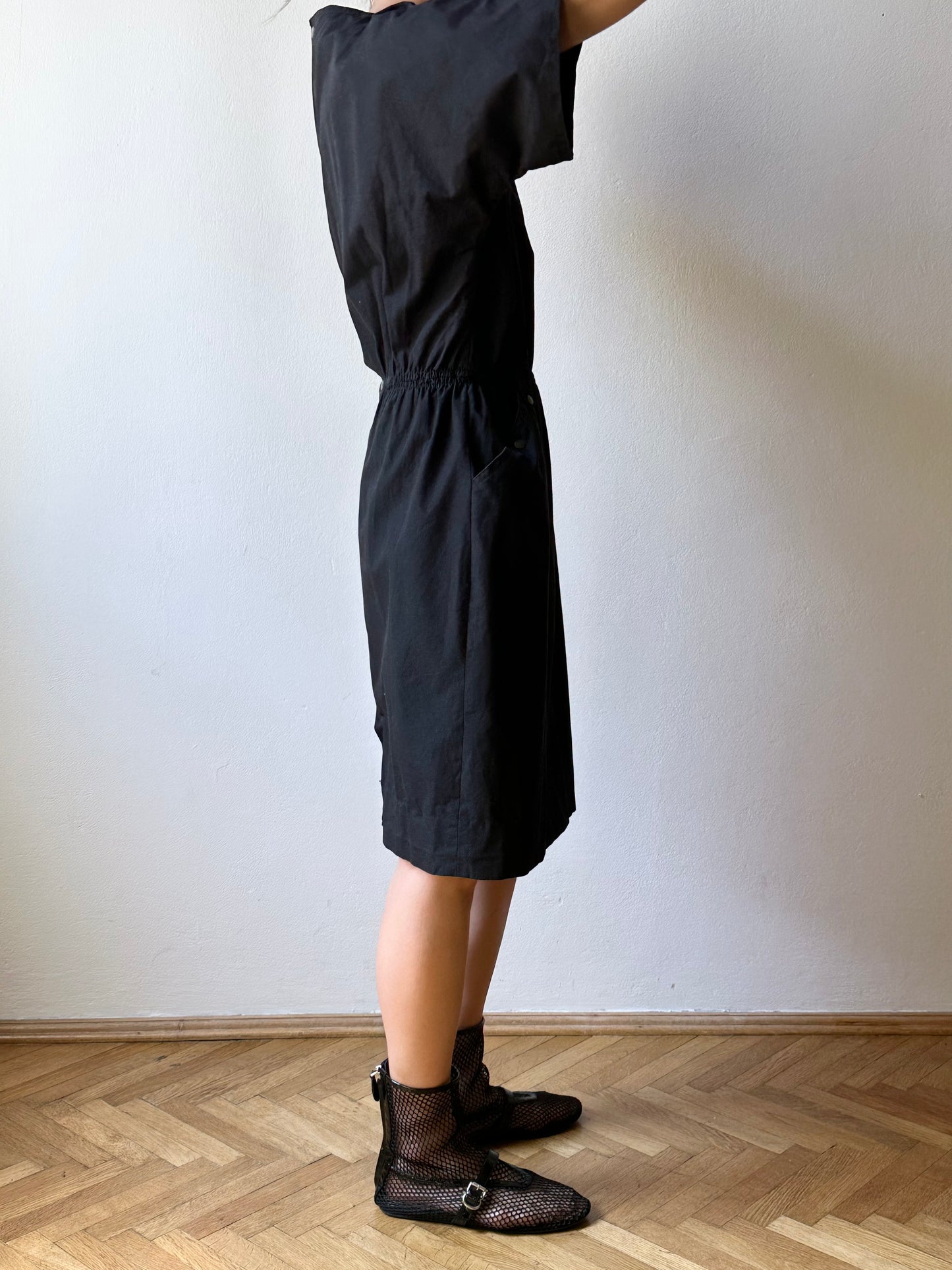 80s France black combinaison