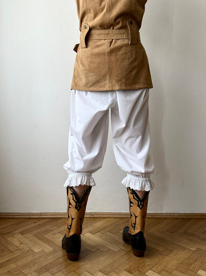 Nubuck leather belted vest