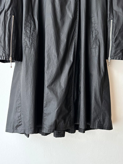 German black zip coat