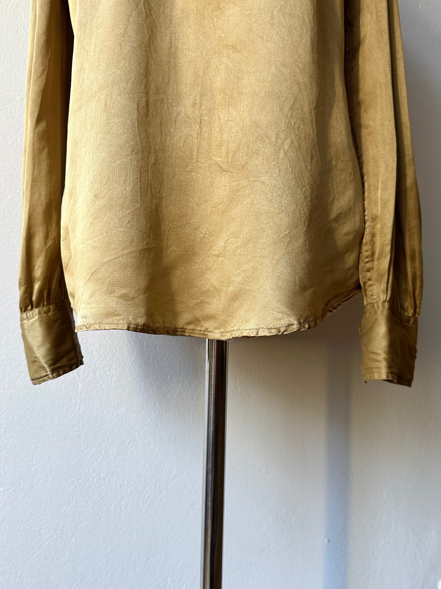 1980s Giorgio Armani champagne silk blouse