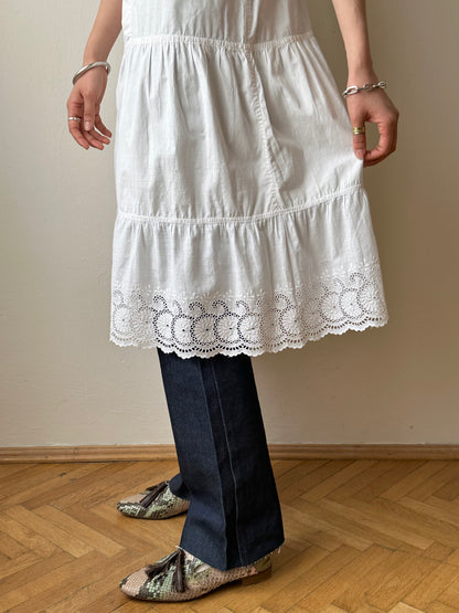 Antique cotton lace cami dress