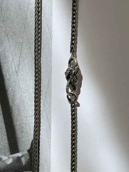 Danish silver foxtail chain necklace