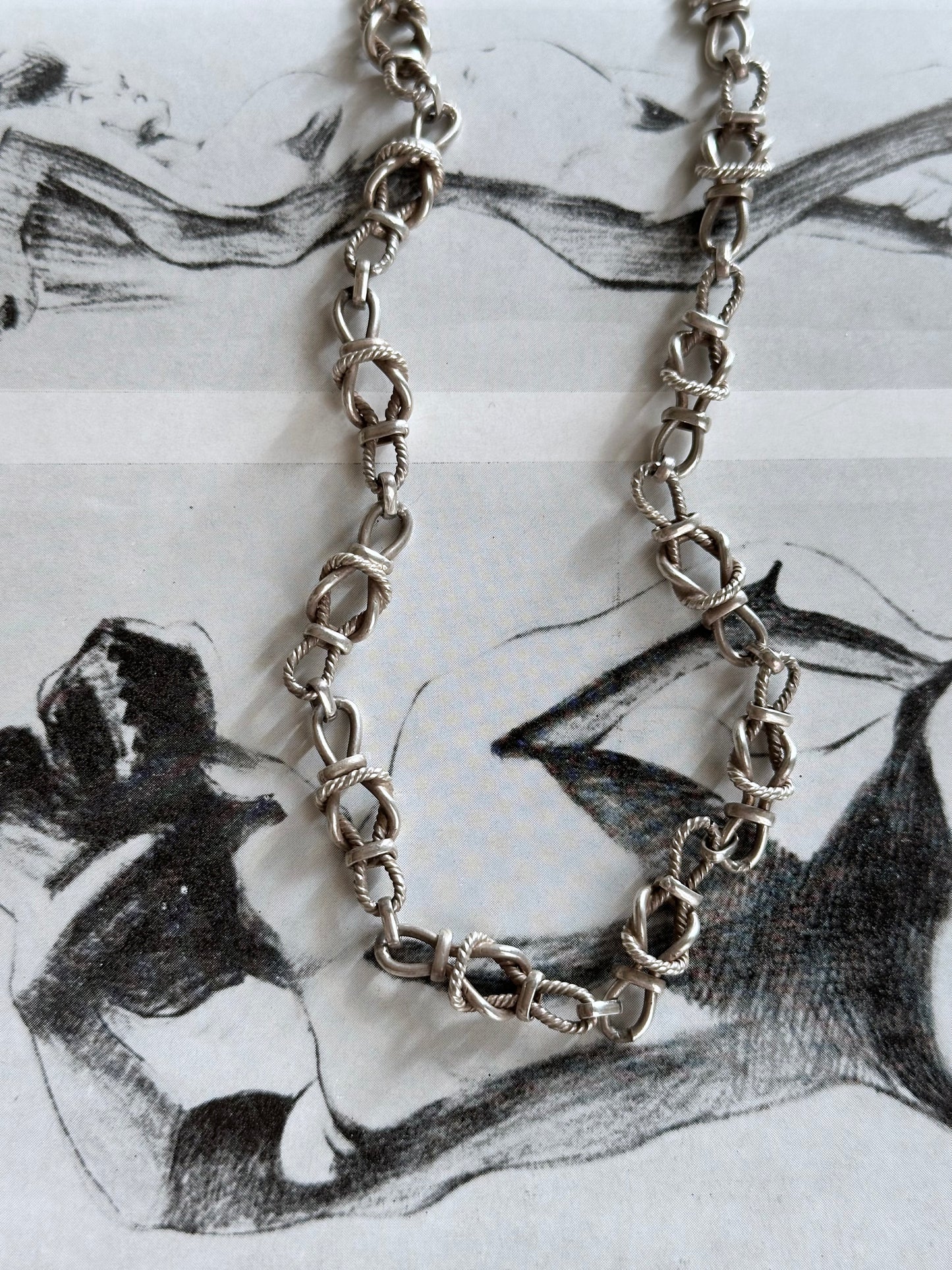 Italy 925 rope knot necklace