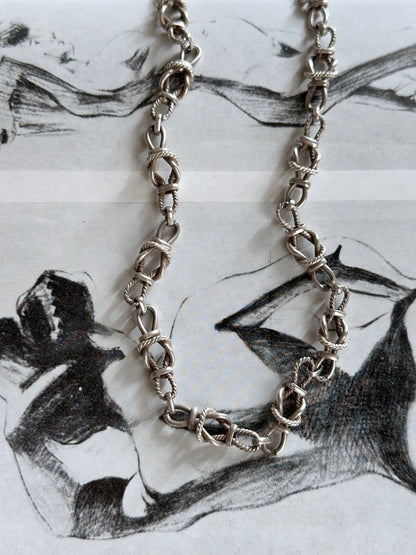 Italy 925 rope knot necklace