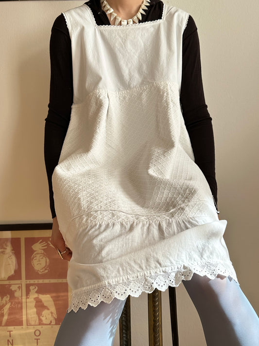 Edwardian cotton piqué matelassé chemise