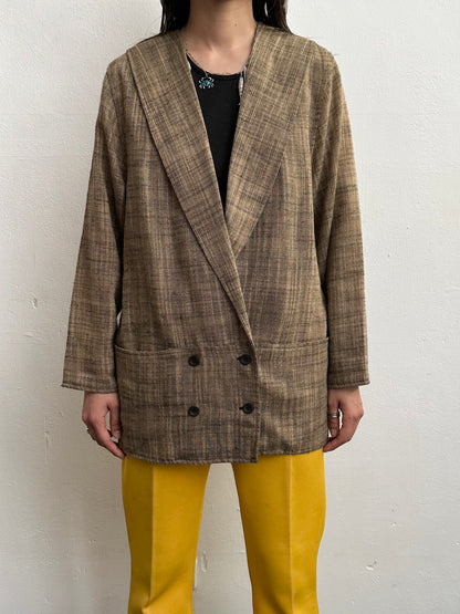 90s linen blend jacket