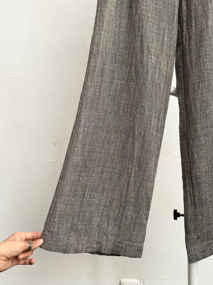 Linen viscose wide pants W29