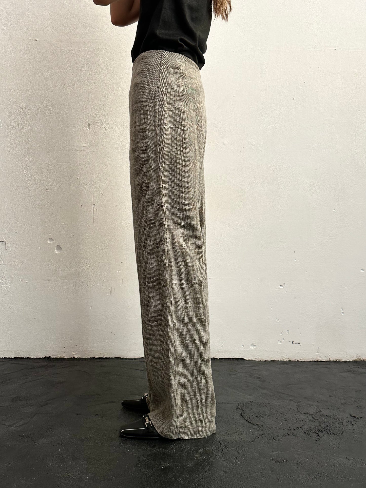 Linen viscose wide pants W29