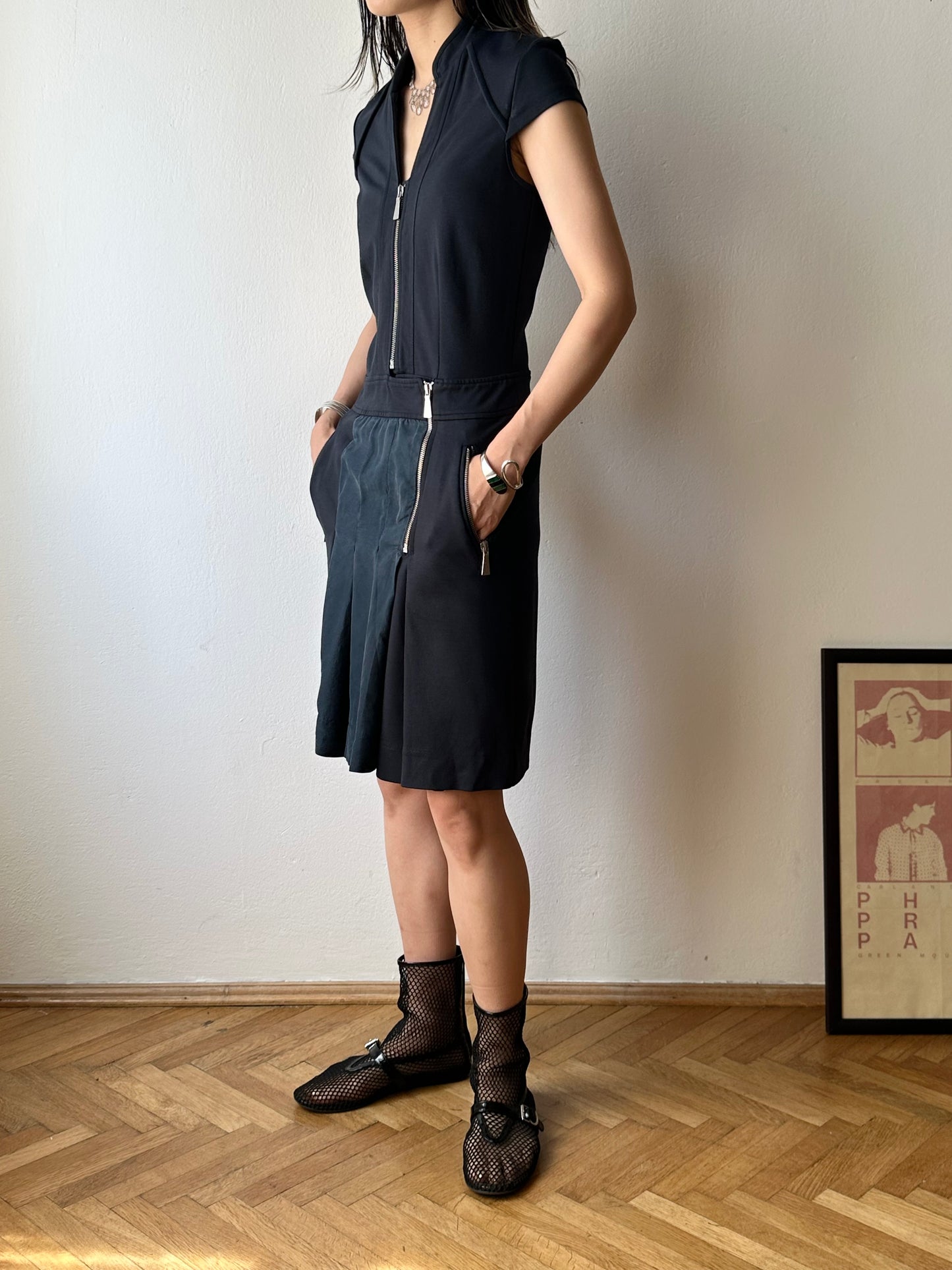 SPORTMAX CODE nylon silk jumper dress