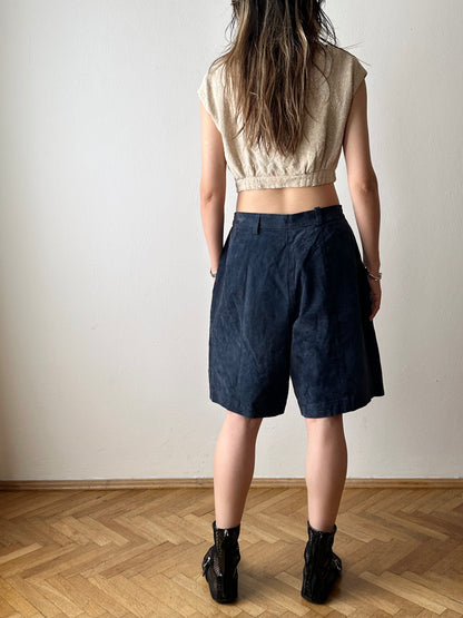 Vintage Italy handwoven linen vest