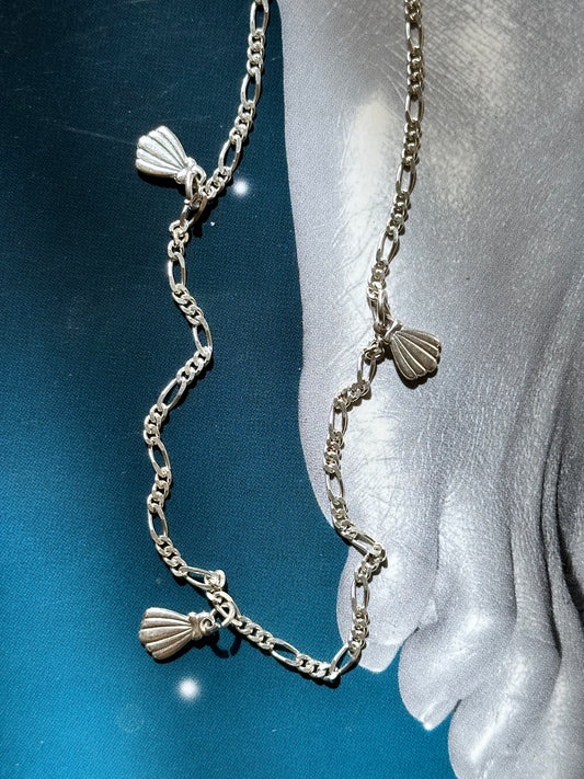 925 silver anklets - shell