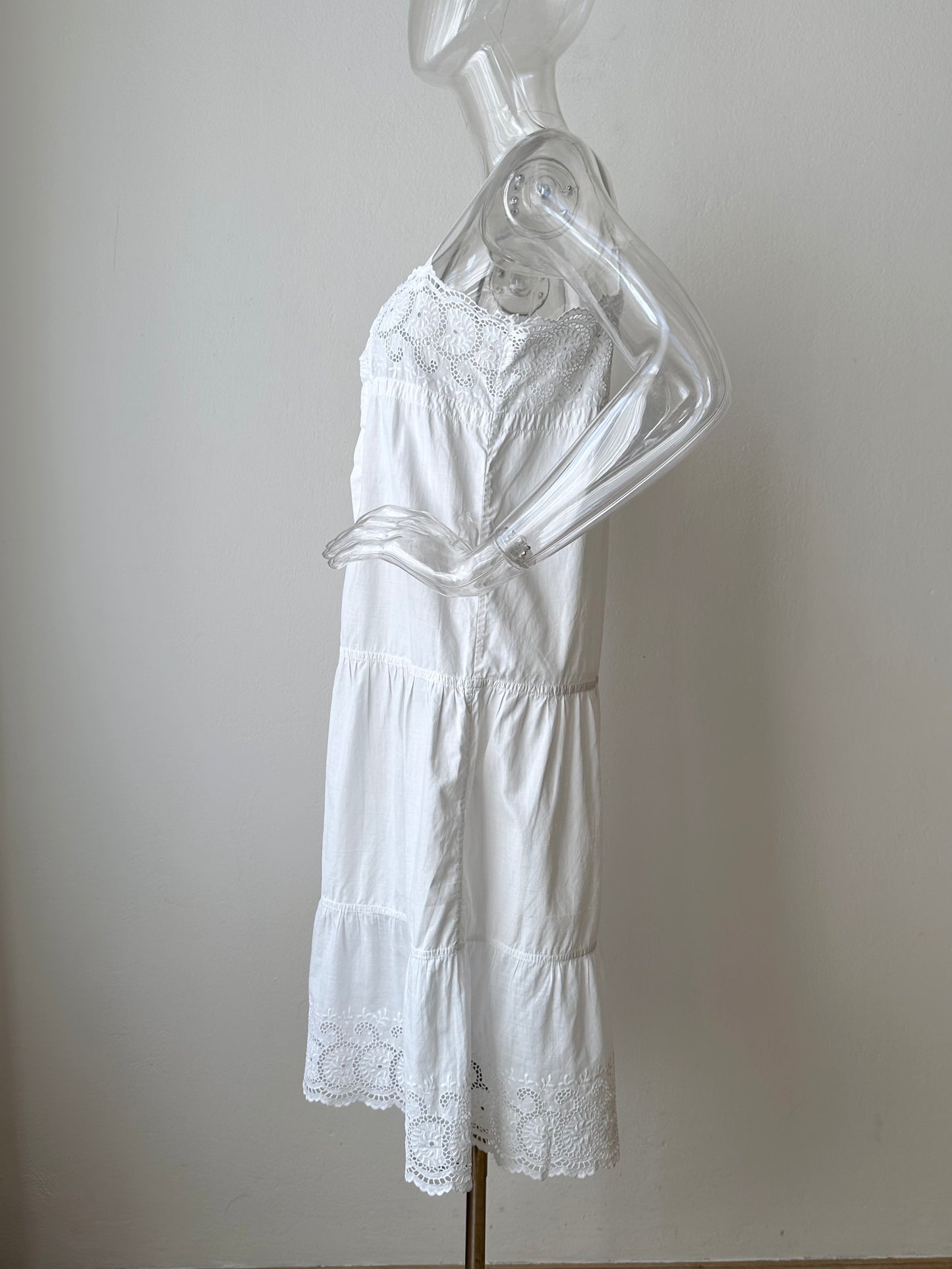 Antique cotton lace cami dress