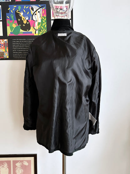 Black suede zip shirt jacket