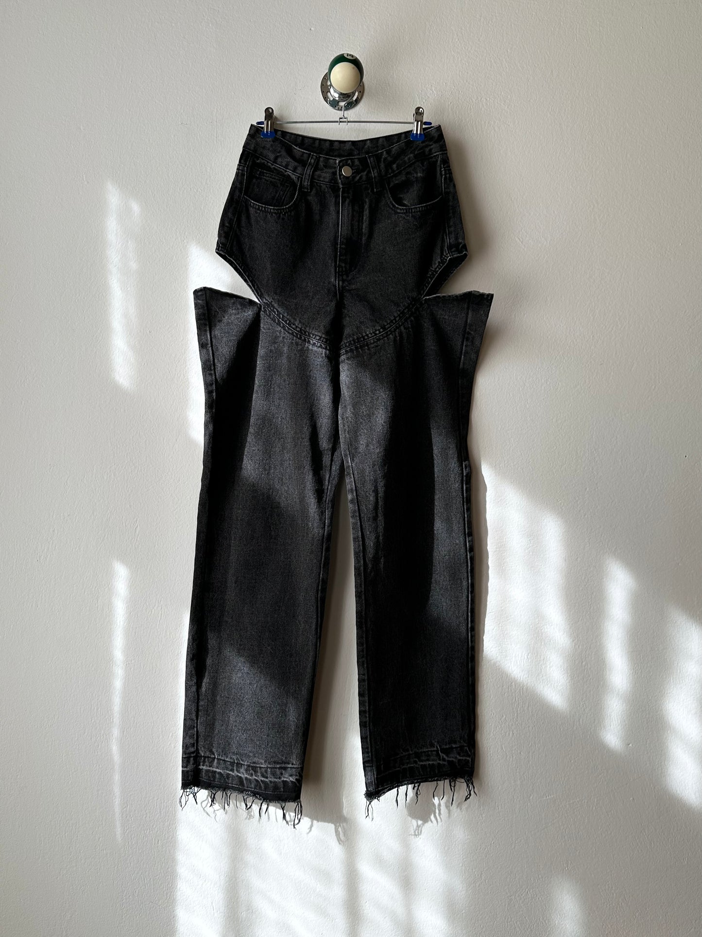 Thigh slash black denim W26
