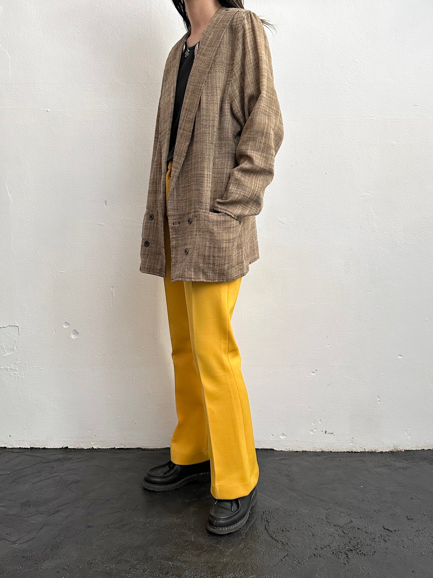 90s linen blend jacket