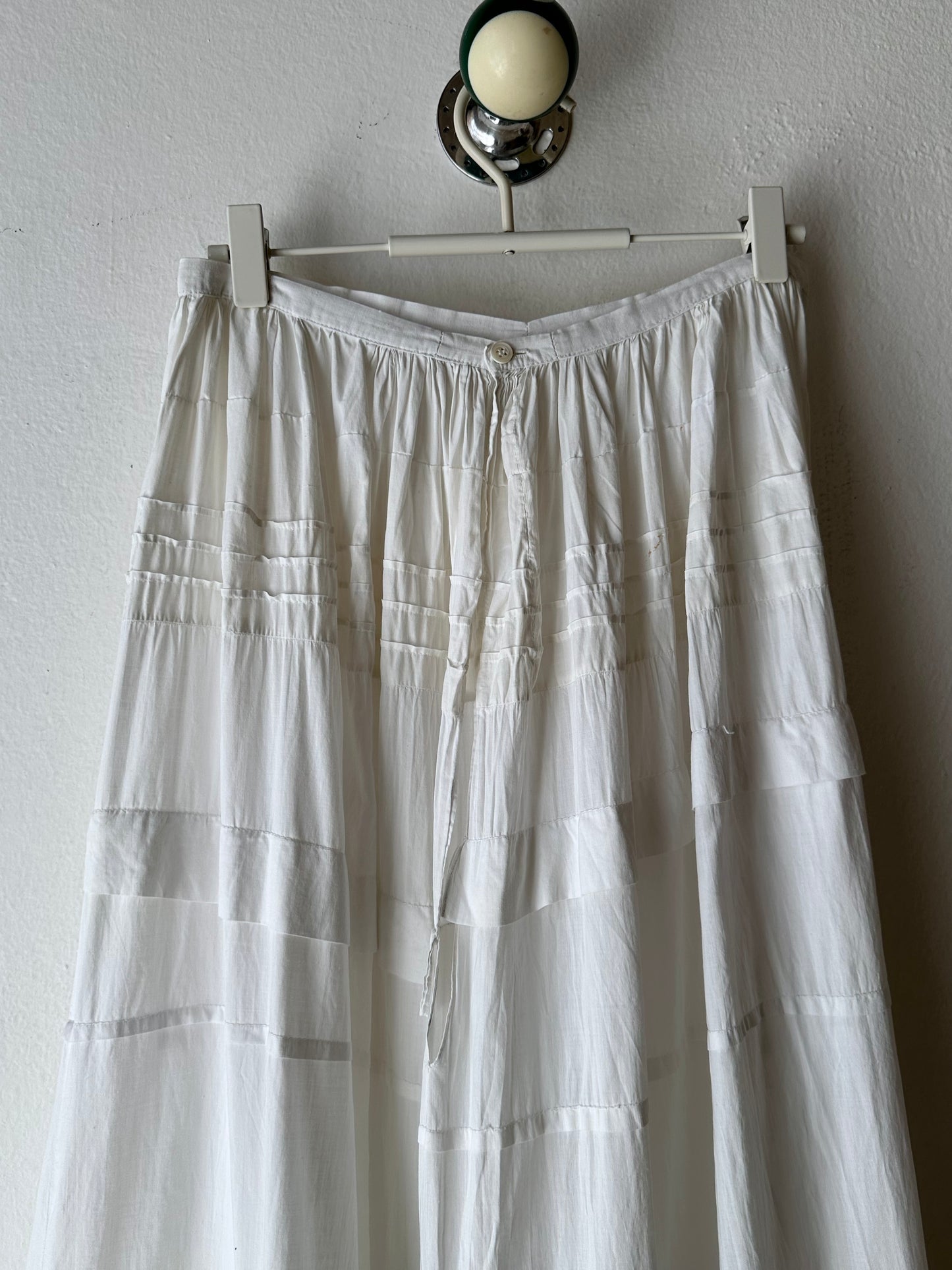 Edwardian lace cotton petticoat W26