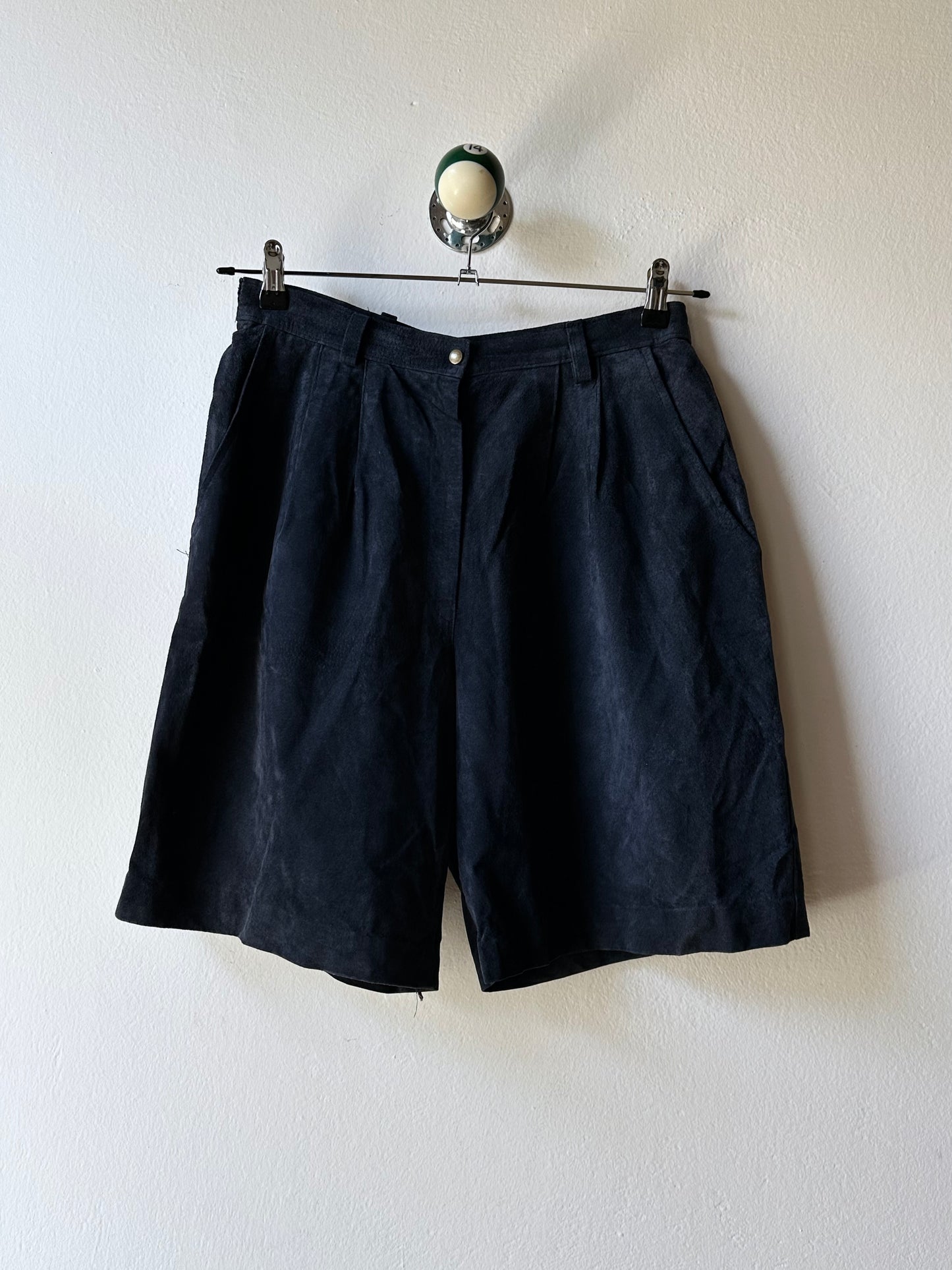 Navy suede shorts W29-30