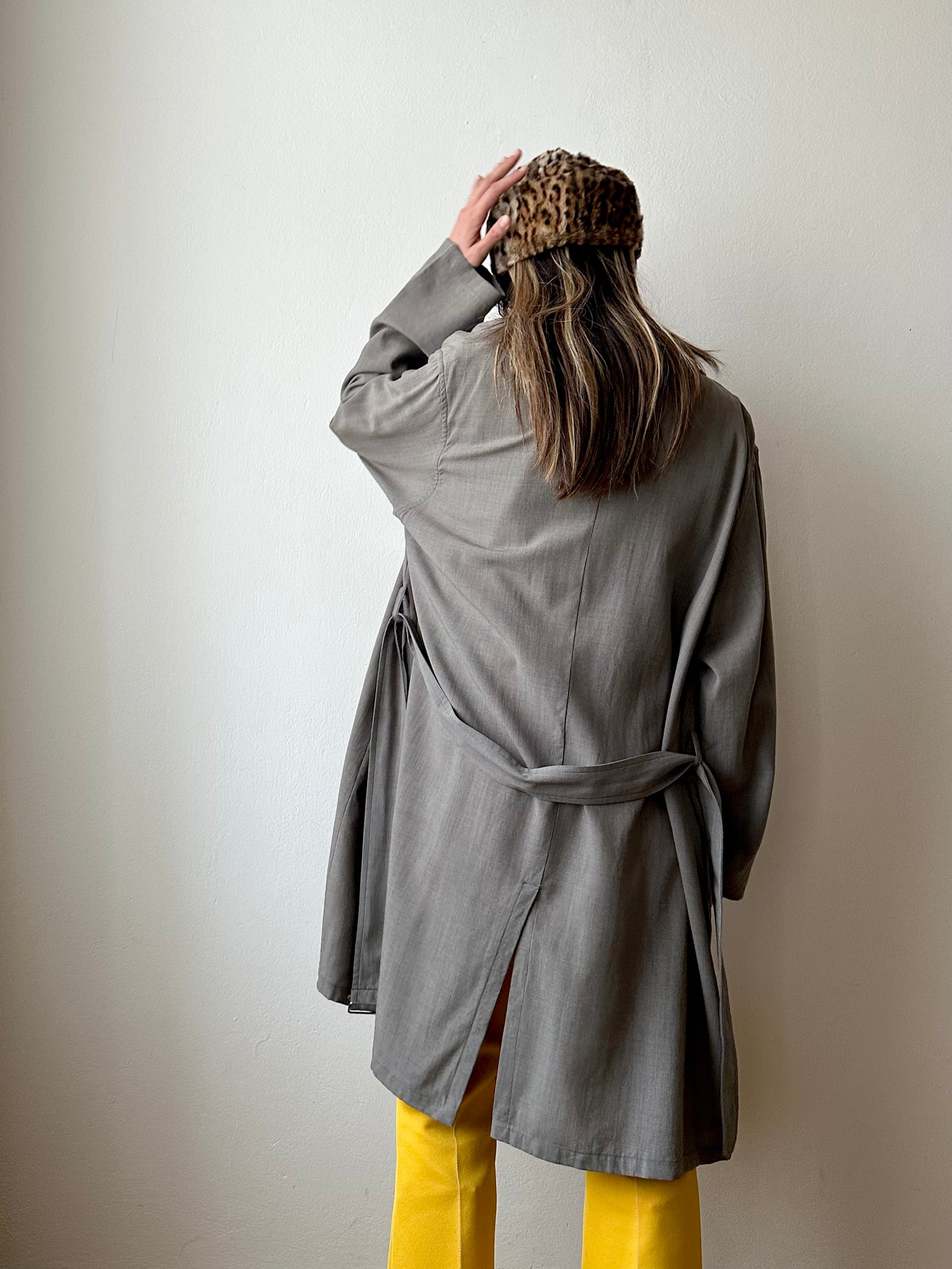 1991' Katharine Hamnett lana rayon trench jacket