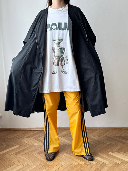 German black zip coat