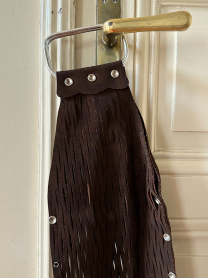 suede mesh wine bag