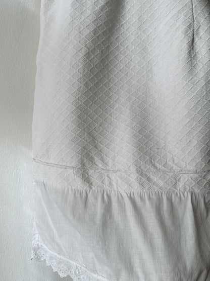 Edwardian cotton piqué matelassé chemise