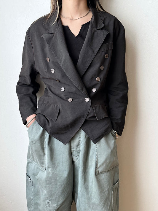 dyed double buttons blouse