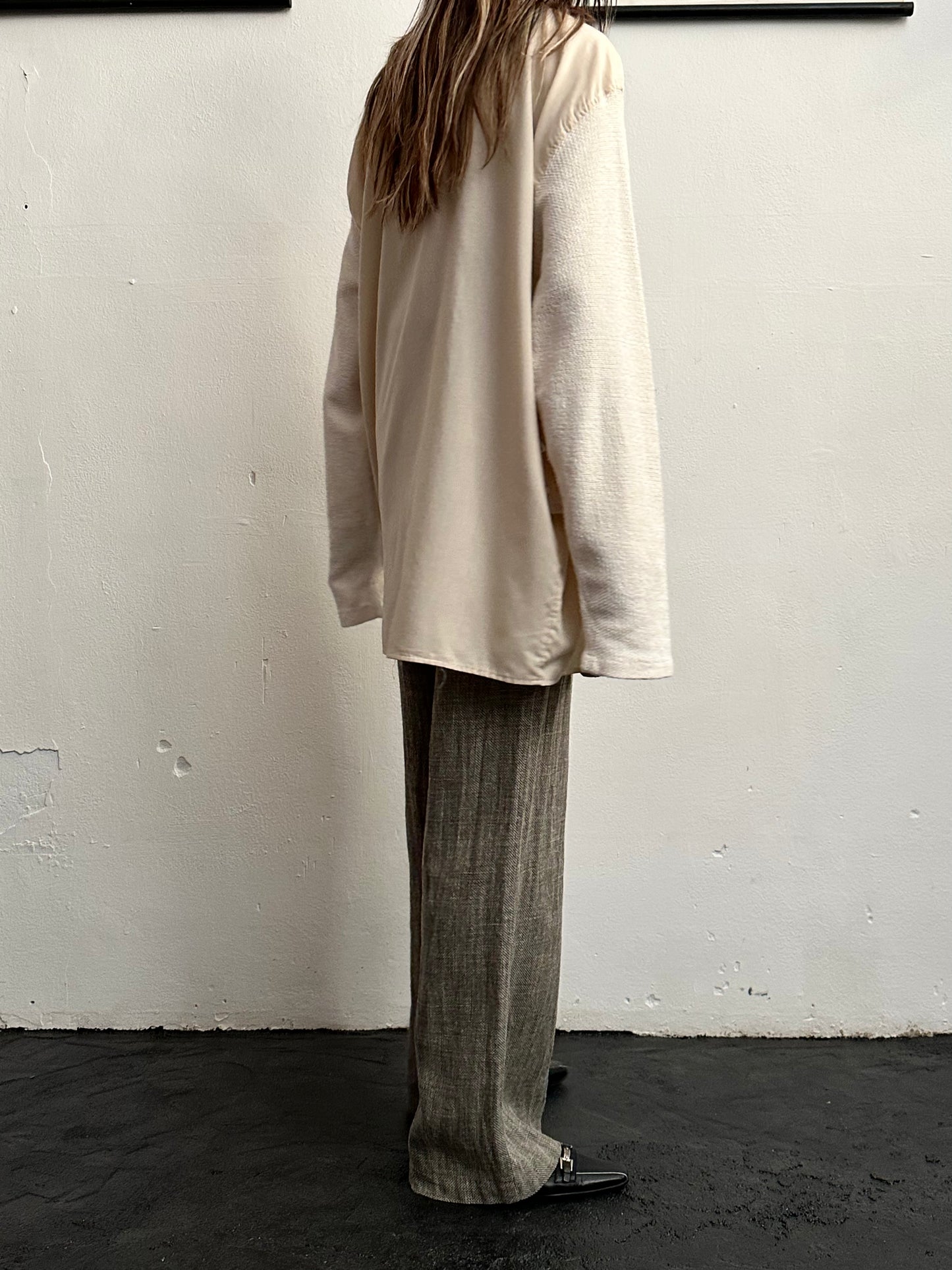 Linen viscose wide pants W29