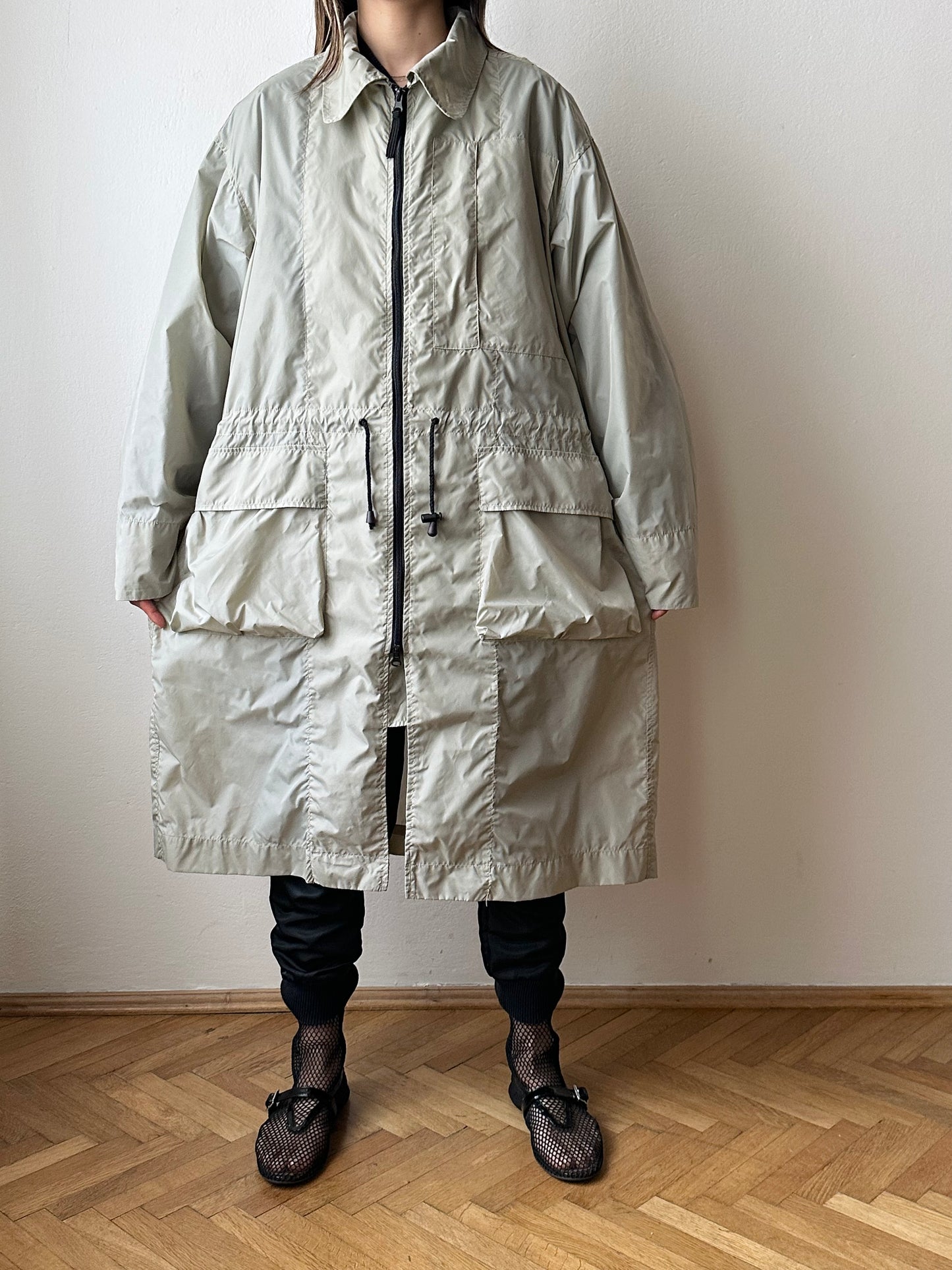 Nylon packable ice gray