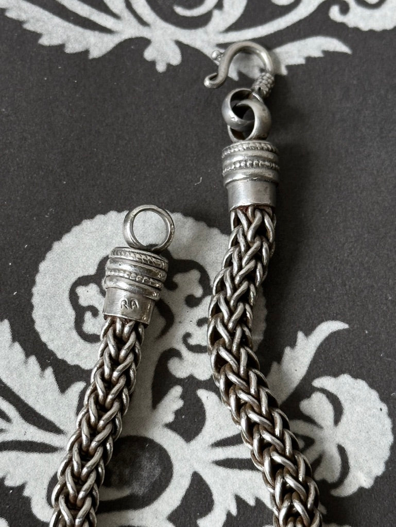 vintage Indian silver braid bracelet
