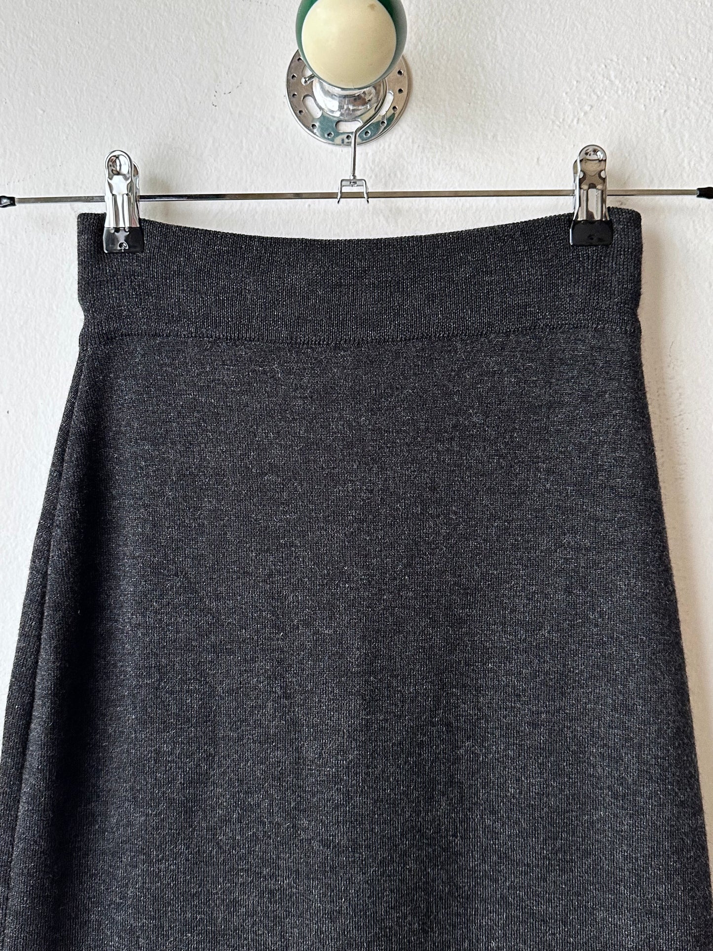 charcoal knit skirt