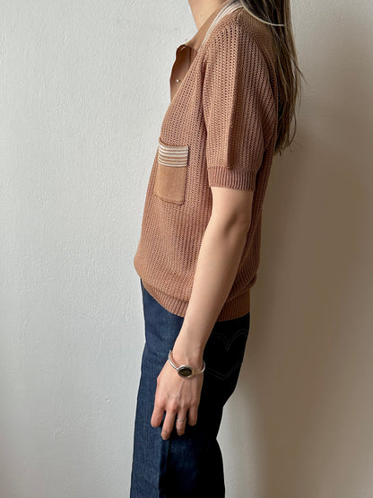 80s France mesh polo