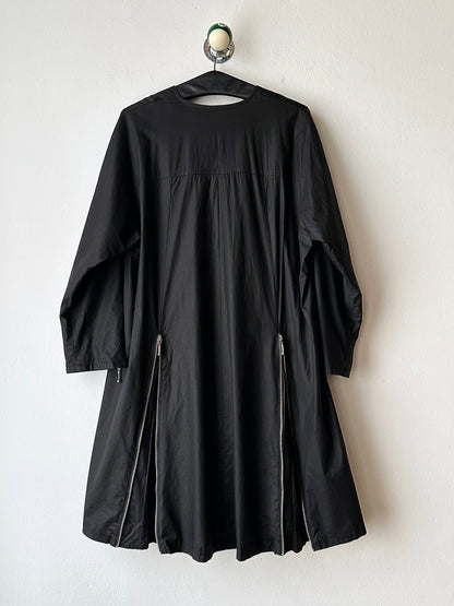 German black zip coat