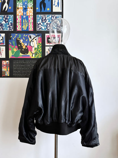Black suede bikers blouson