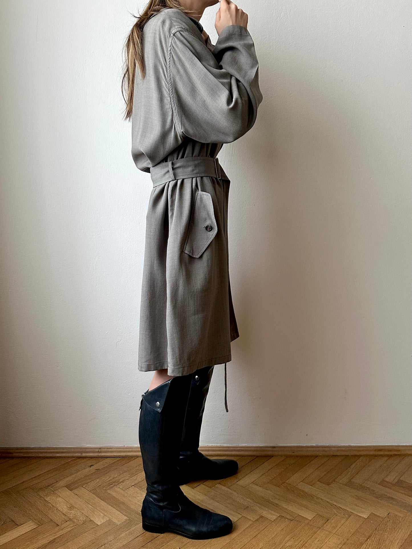 1991' Katharine Hamnett lana rayon trench jacket