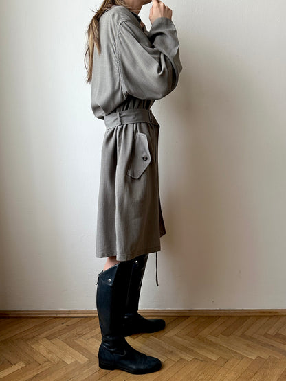 1991' Katharine Hamnett lana rayon trench jacket