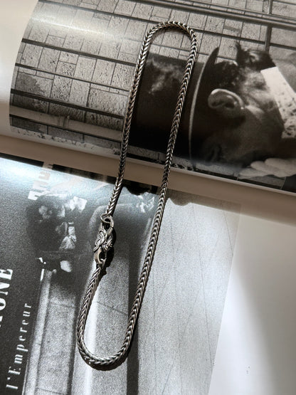 Danish silver foxtail chain necklace