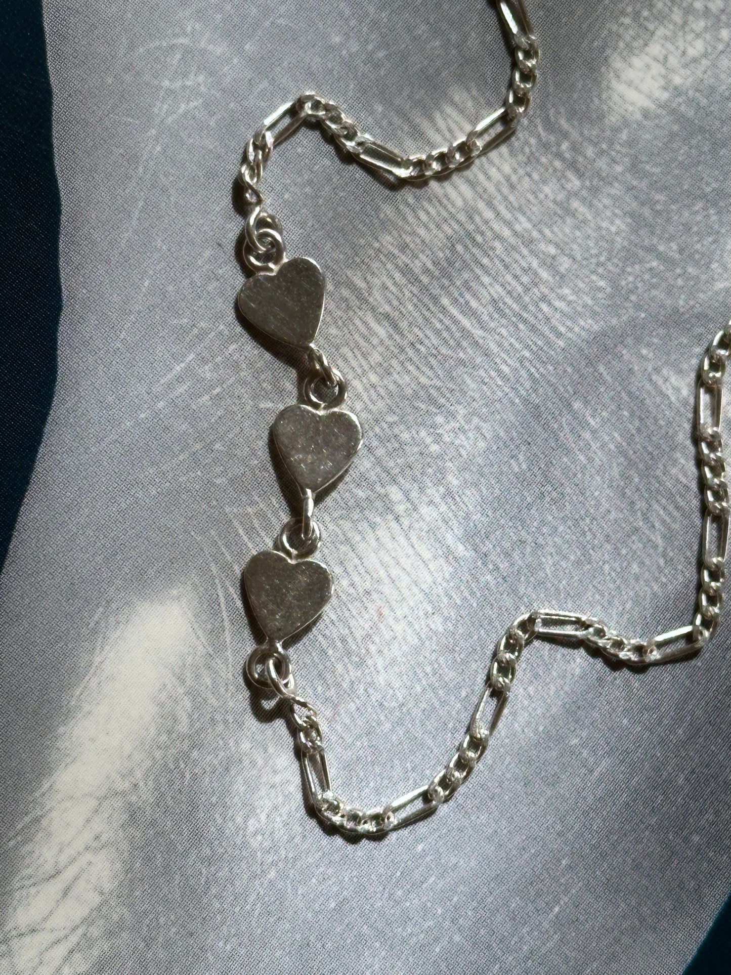 925 silver anklets - heart