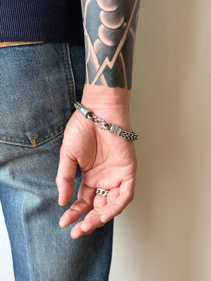 vintage Indian silver braid bracelet