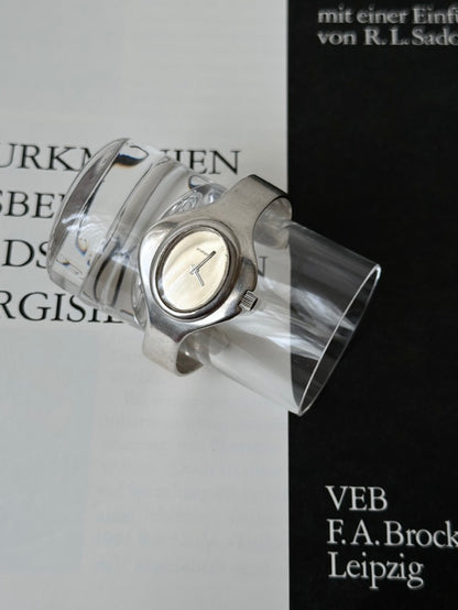 70s DUGENA silver bangle watch