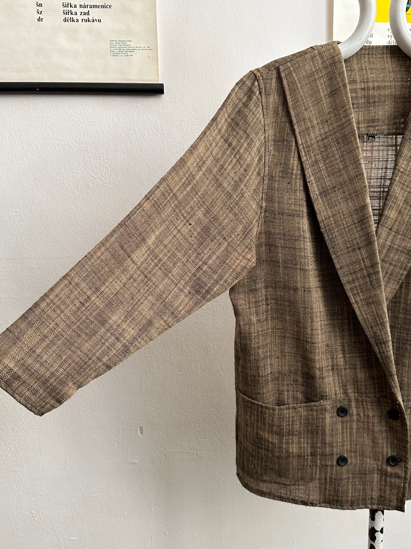 90s linen blend jacket