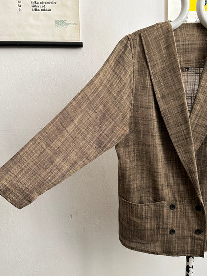 90s linen blend jacket