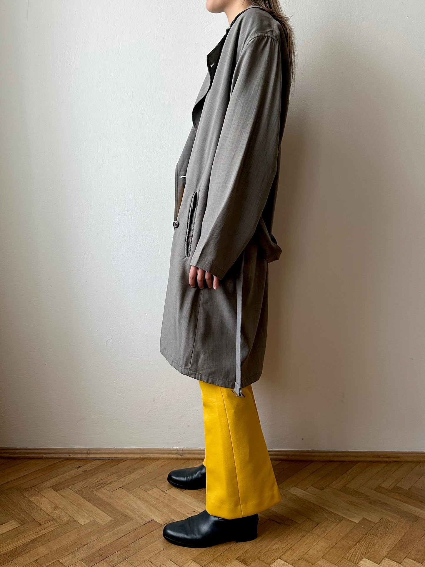 1991' Katharine Hamnett lana rayon trench jacket